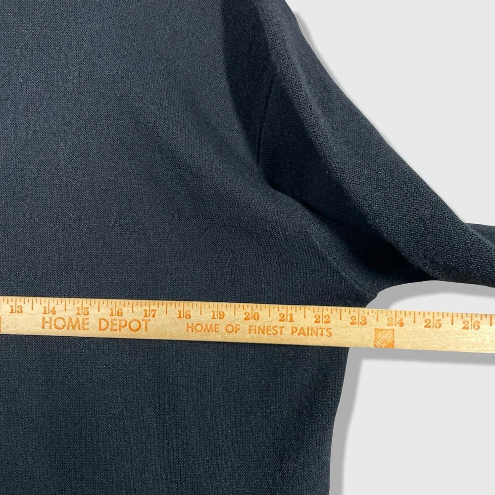 IZOD V-Neck Sweater‎ Mens Large Black Vintage Preppy Minimalist Casual Acrylic